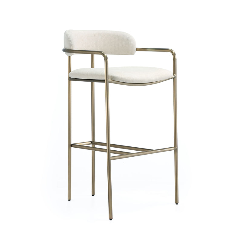 Manhattan Serene - Metal Upholstered Barstool