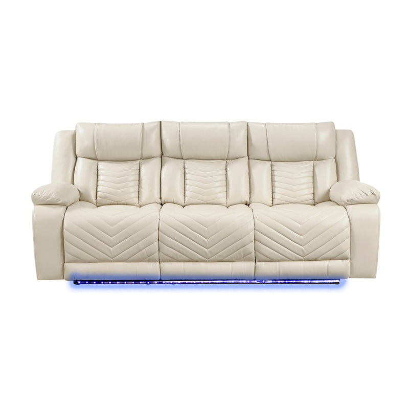 Glory Furniture - Sensa - Power Reclining Sofa With Table And LED Belt