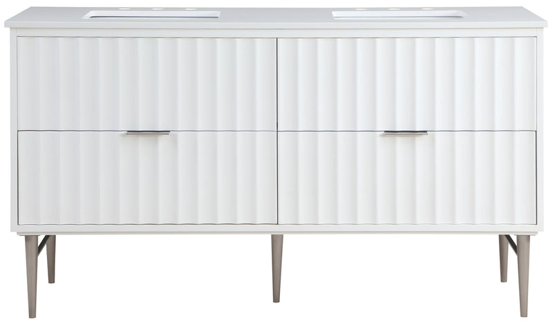 Modernist - Bathroom Vanity With Chrome Legs