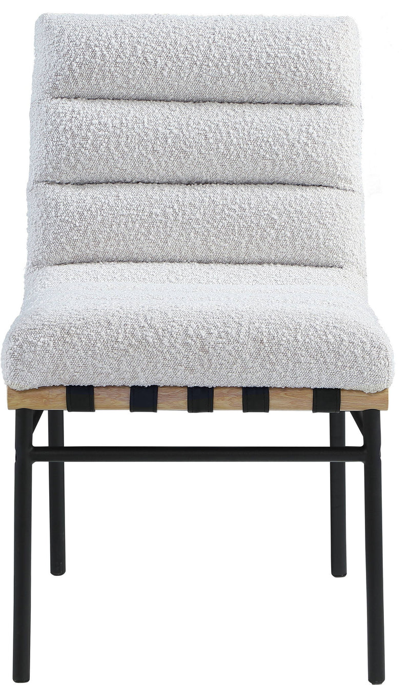Burke Cream Boucle Fabric Upholstered Dining Chair