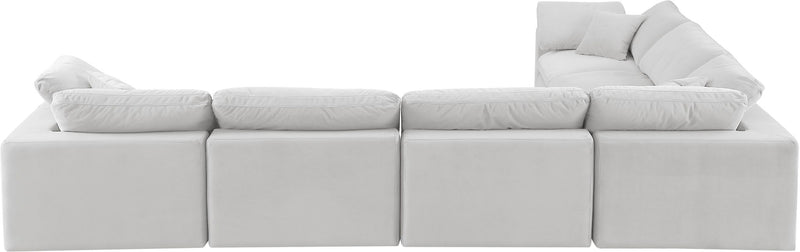 Comfy - 6 Piece Velvet Modular Corner Sectional