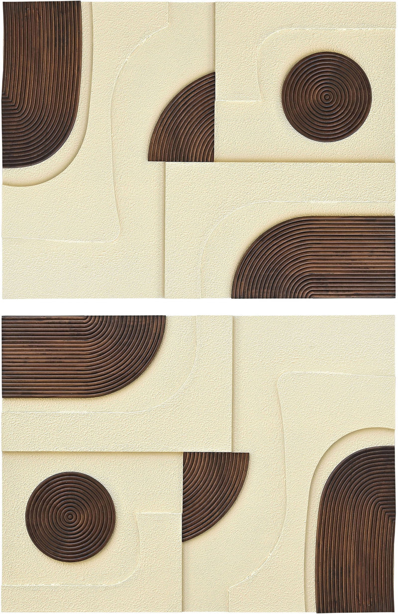 Element - Mango Wood 2 Piece Wall Art