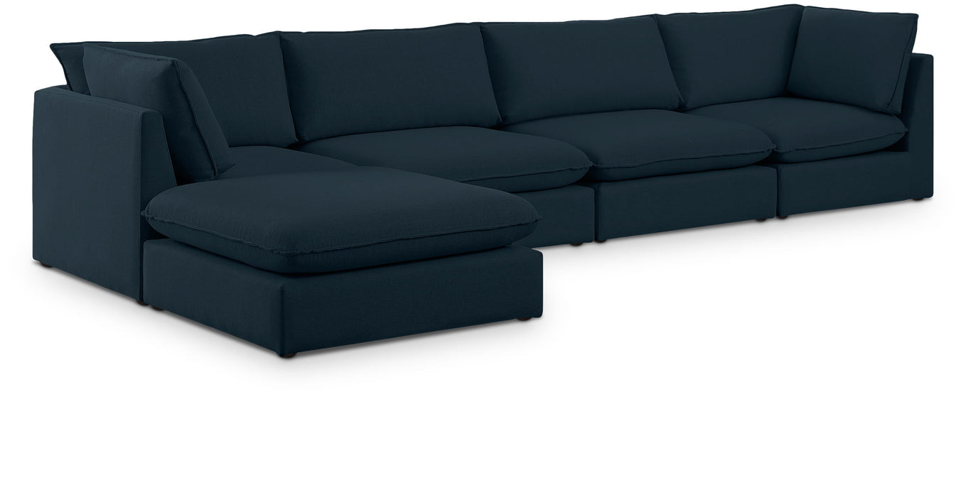 Mackenzie Linen Textured Fabric Upholstered Modular Sectional