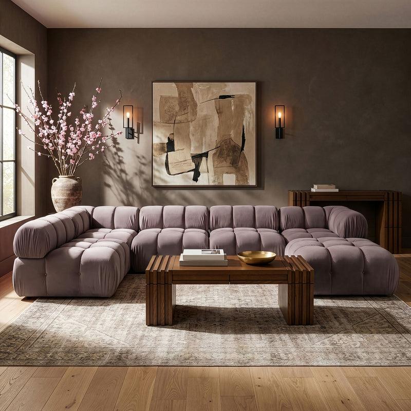 Orin - 6 Piece Modular Sectional (3 Modular Chairs, 2 Corner Chairs & Ottoman)