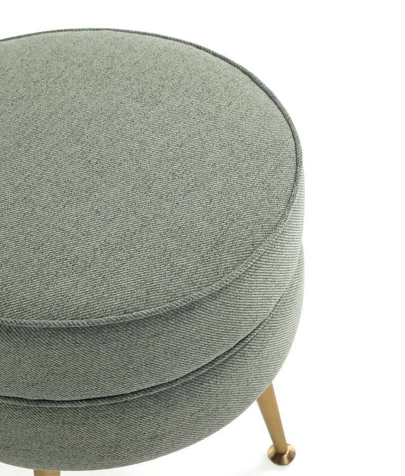 Manhattan Bailey - Accent Ottoman With Gold Chrome Legs