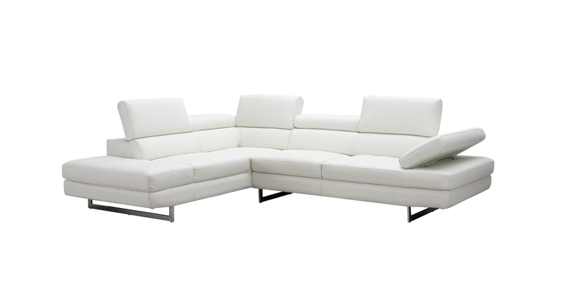 A761 Italian Leather Sectional Slate
