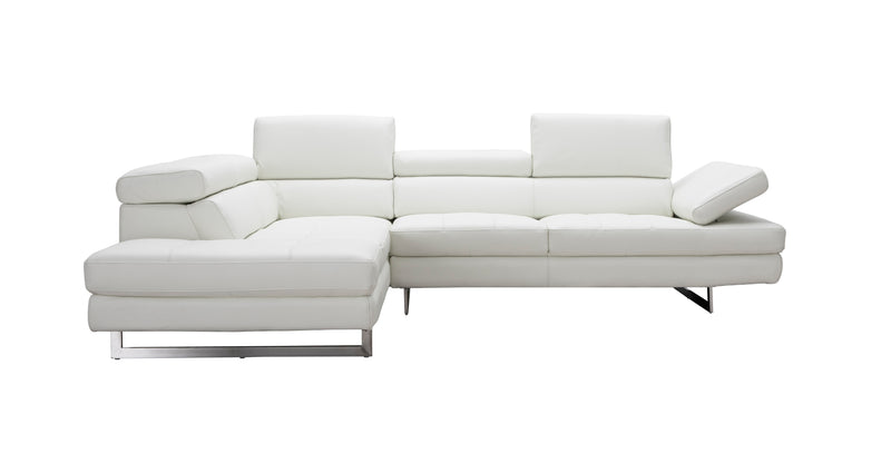 A761 Italian Leather Sectional Slate