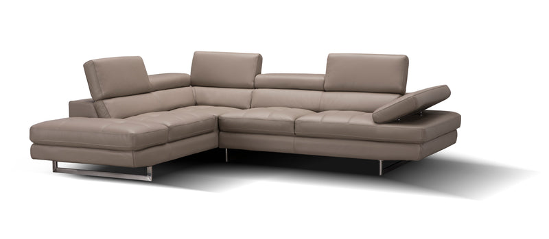 A761 Italian Leather Sectional Slate