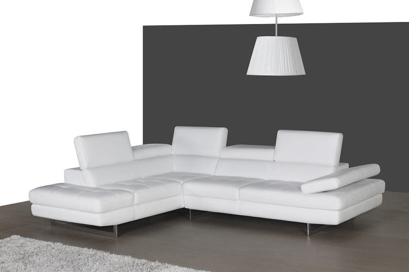 A761 Italian Leather Sectional Slate