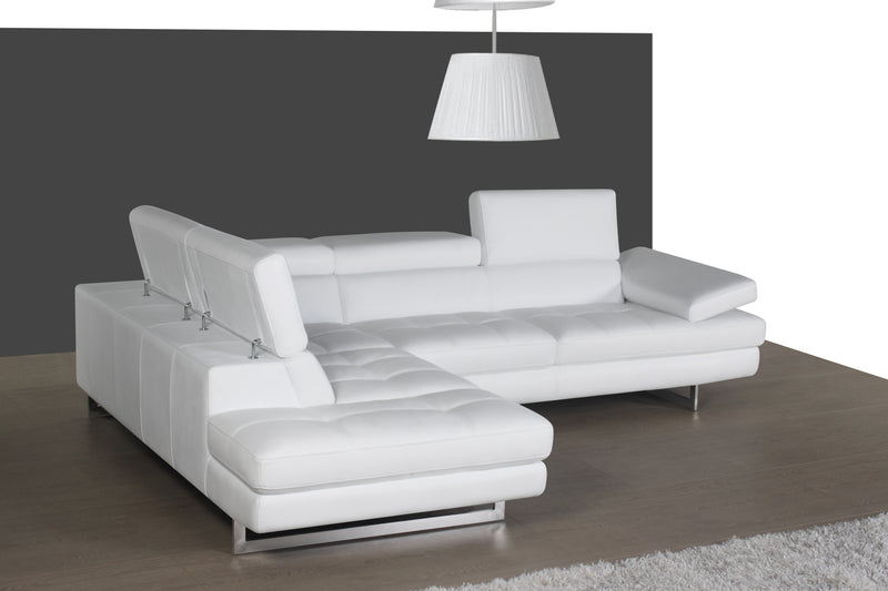 A761 Italian Leather Sectional Slate
