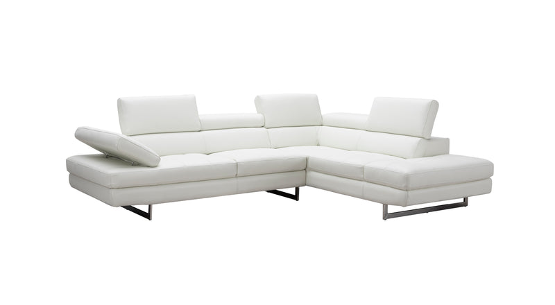 A761 Italian Leather Sectional Slate