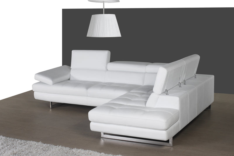 A761 Italian Leather Sectional Slate