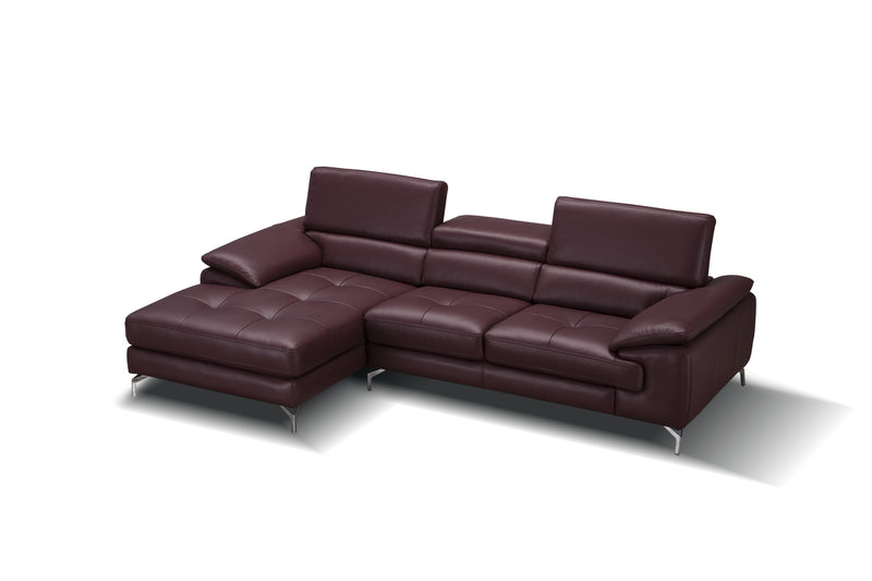 A973B Italian Leather Mini Sectional Chaise