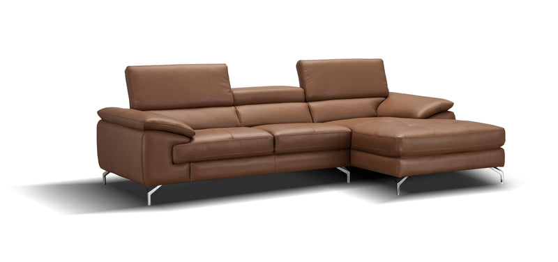 A973B Italian Leather Mini Sectional Chaise