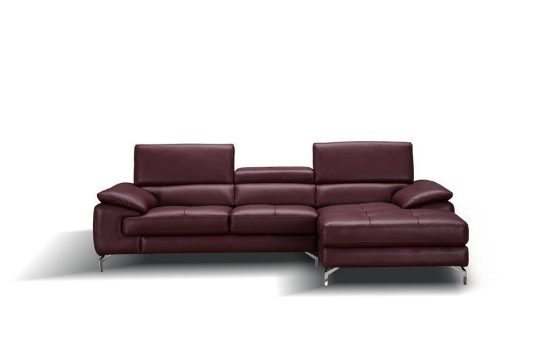 A973B Italian Leather Mini Sectional Chaise