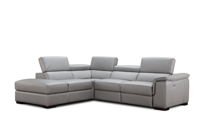 Perla Premium Leather Sectional Chaise