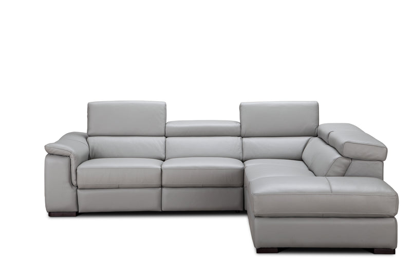 Perla Premium Leather Sectional Chaise