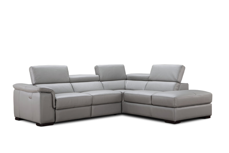 Perla Premium Leather Sectional Chaise