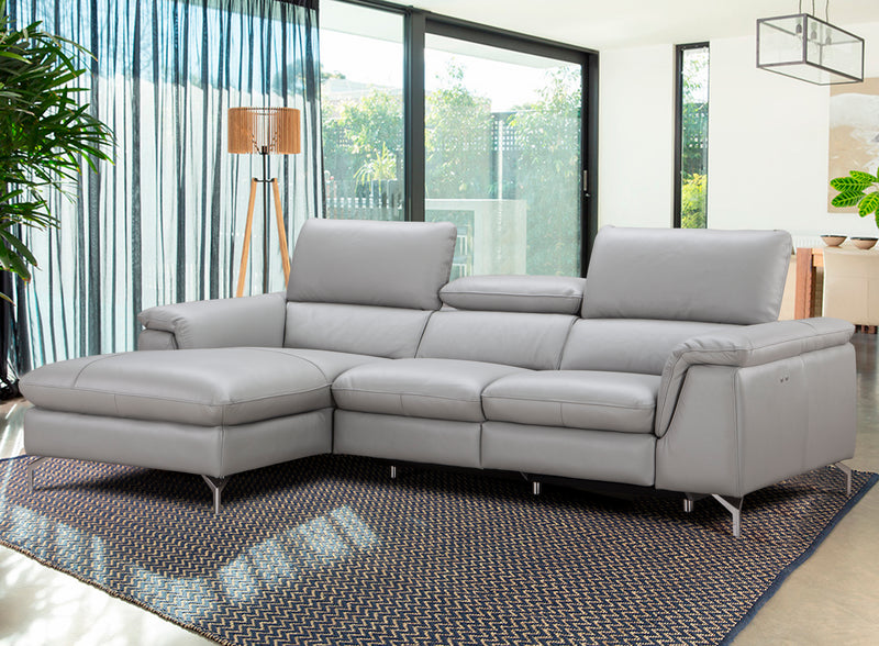 Serena Premium Leather Sectional Chaise