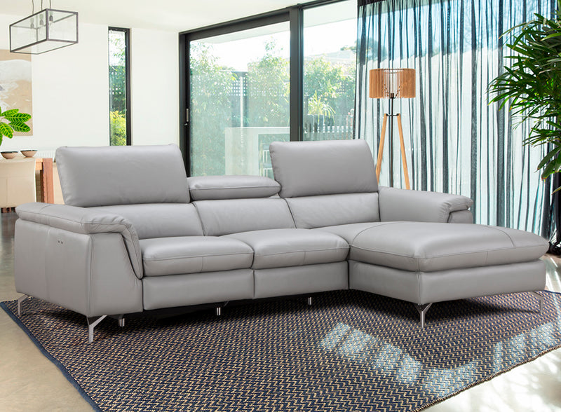 Serena Premium Leather Sectional Chaise
