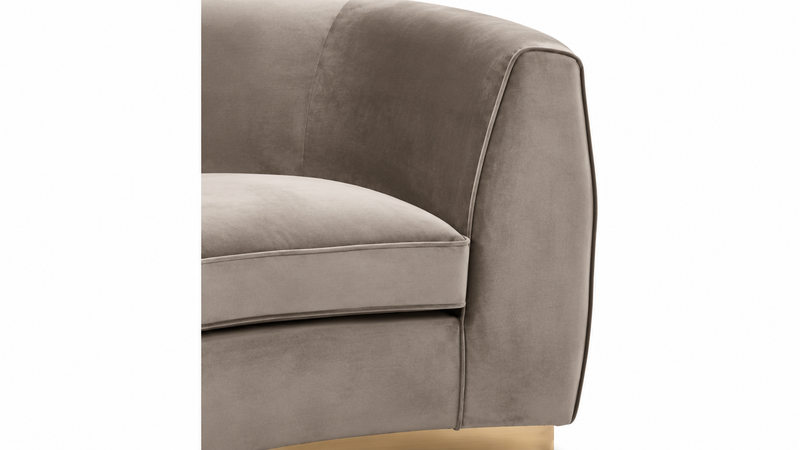 Neveah Velvet 3-Piece Living Room Set In Gray
