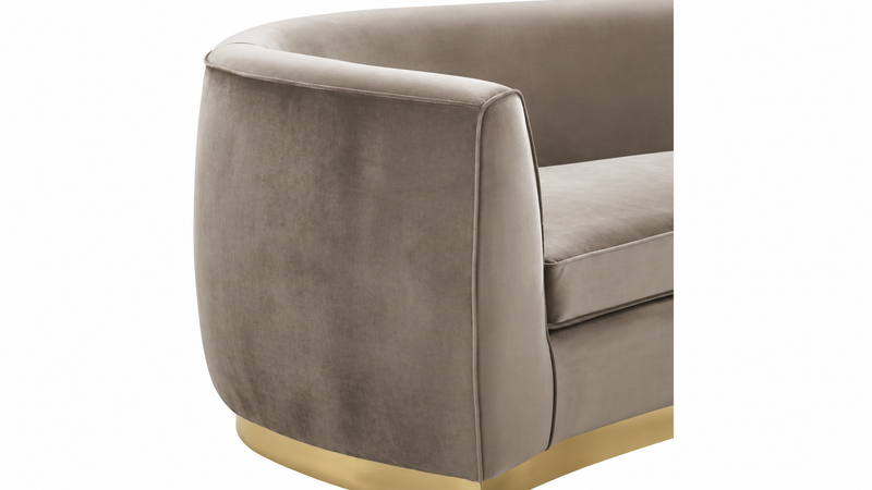Neveah Velvet 3-Piece Living Room Set In Gray