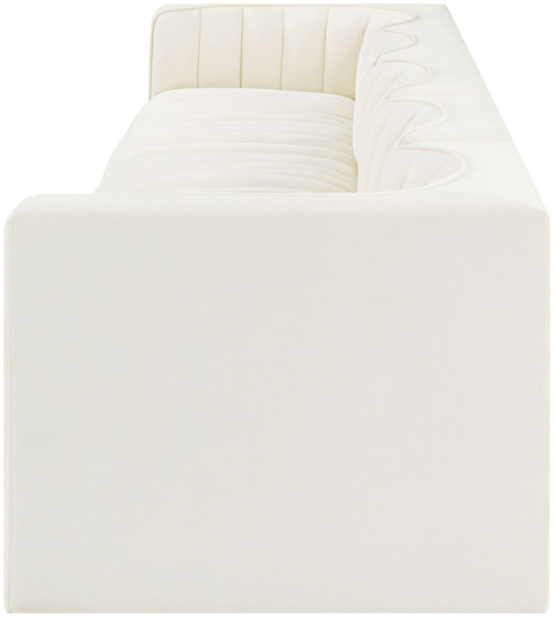 Rummi - Velvet Performance Fabric Upholstered 5 Piece Modular Sofa
