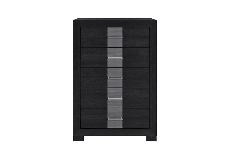 Optimus - 5 Piece King Bedroom Set - Black