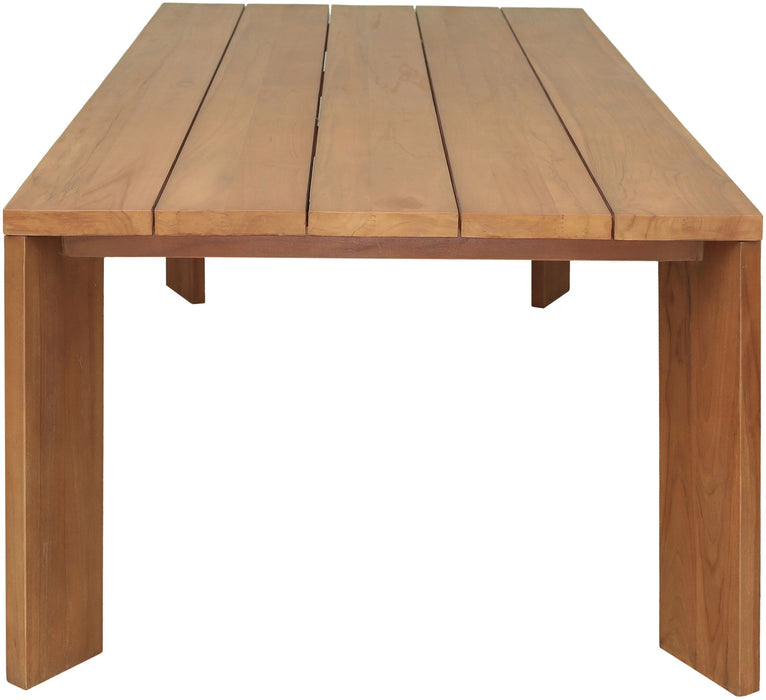 Mirella 96" Natural Teak Wood Outdoor Patio Dining Table