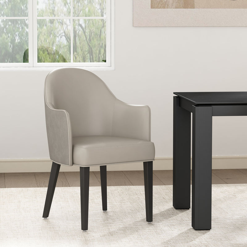 Manhattan Hillman - Armchair, Vegan Leather And Velvet