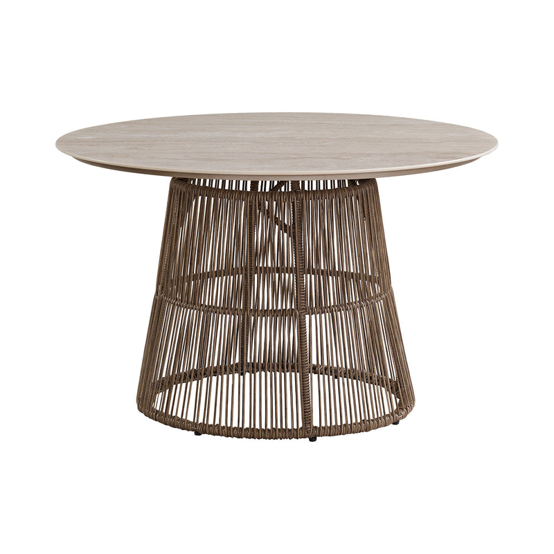 Alesso - 5 Piece Standard Height Dining Set (Round Table And Four Chairs) - Brown