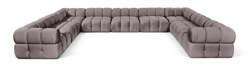 Orin - Velvet Performance Fabric Upholstered 9 Piece Sectional