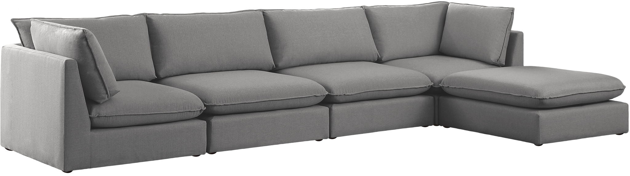 Mackenzie Linen Textured Fabric Upholstered Modular Sectional