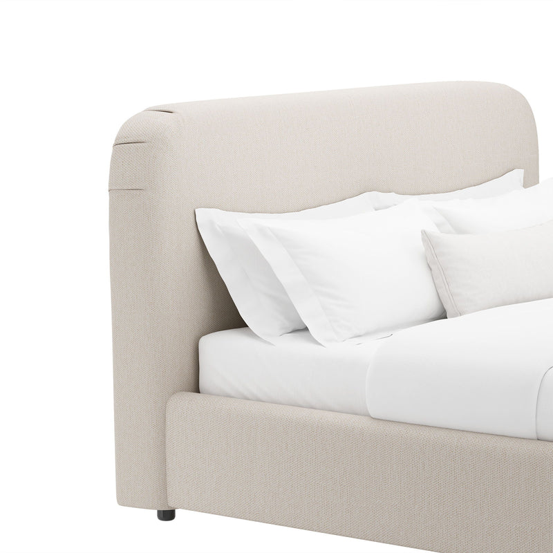 Flair - Rounded Upholstered Bed