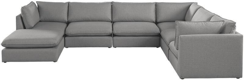 Mackenzie Linen Textured Fabric Upholstered Modular Sectional