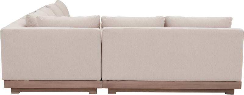 Solace - Olefin Performance Fabric 3 Piece Outdoor Patio Modular Sectional (Sofa, Loveseat & Corner Chair)