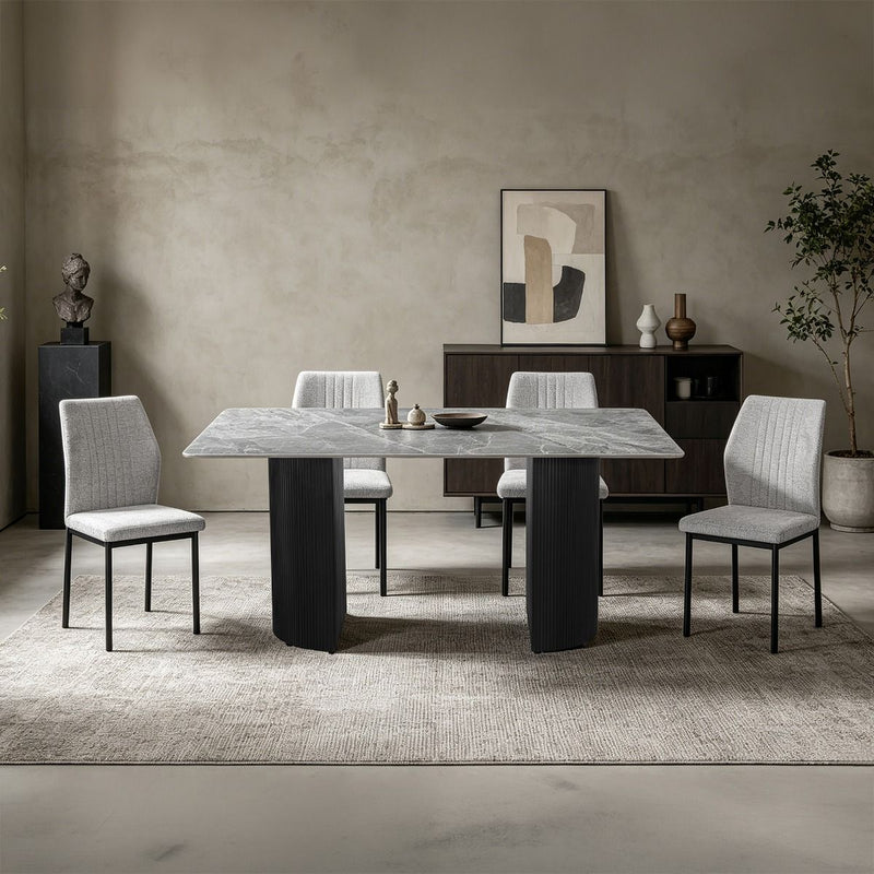 Leander - Side Chair (Set of 2) - Gray Linen