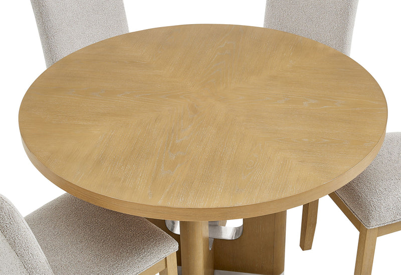 D3124 - 5 Piece Dining Room Set (D3124 Dining Table And 4 D1248 Dining Chairs) - Natural