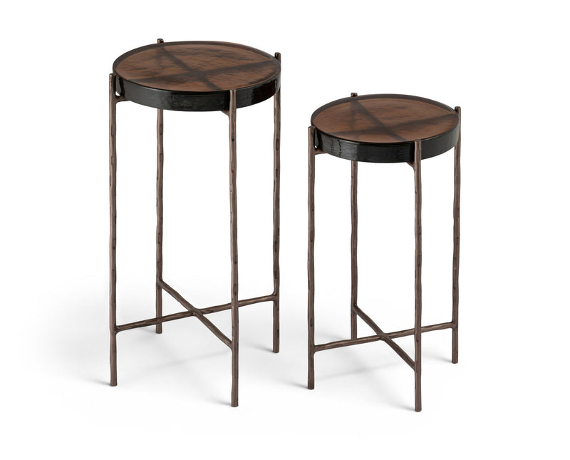Vetra - Iron Base Bunching End Table - Bronze
