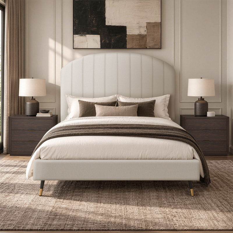 Liraine - Arched Channel Upholstered Bed