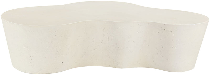 Monza Cream Concrete And Fiberglass Indoor / Outdoor Coffee Table