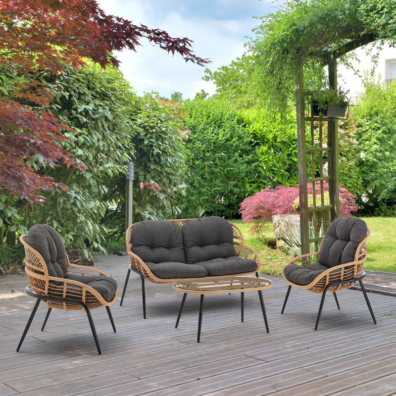 Manhattan Pine - 4-Piece Conversation Set