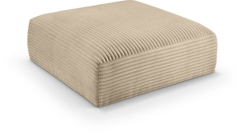 Shaggy Corduroy Performance Fabric Upholstered Ottoman