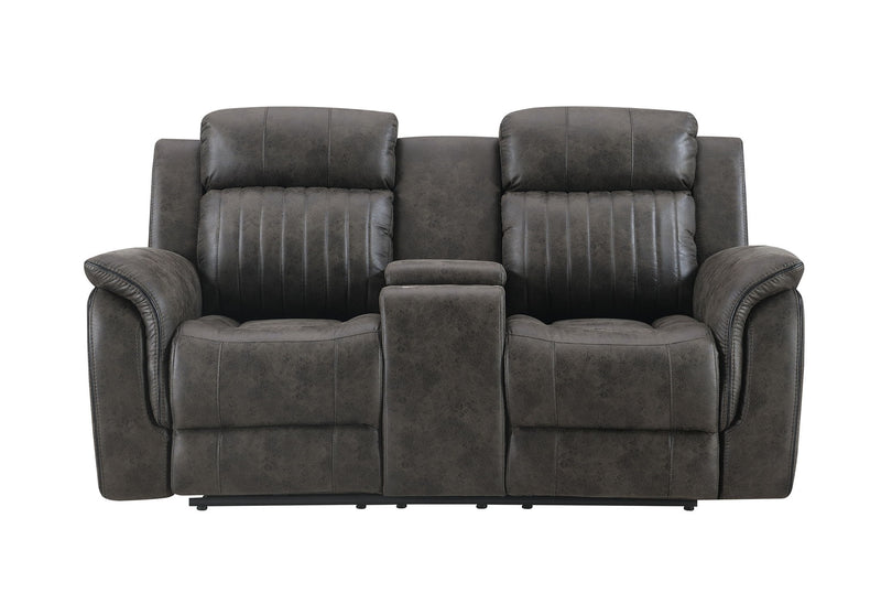 U8517 - Console Reclining Loveseat - Gray