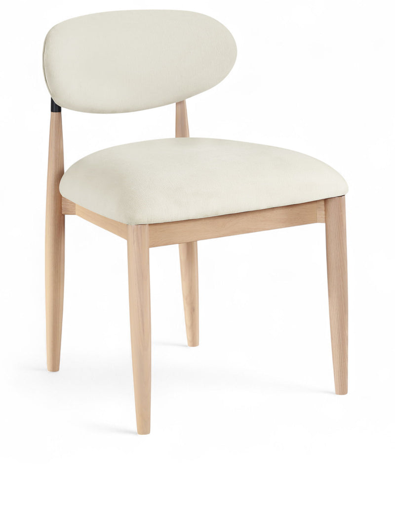 Riccio Cream Performance Fabric Upholstered Dining Side Chair