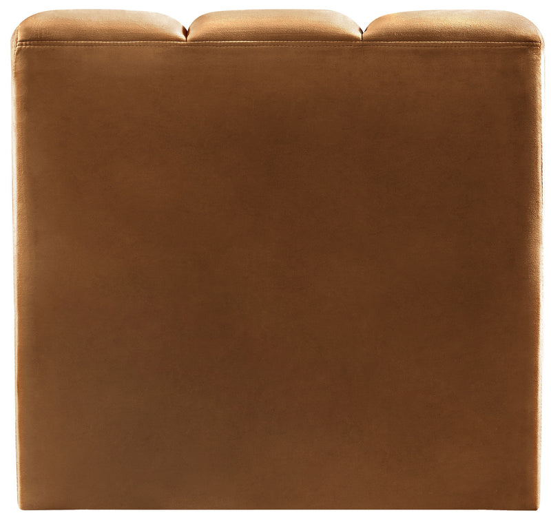 Arc Saddle Velvet Upholstered Modular Straight Chair