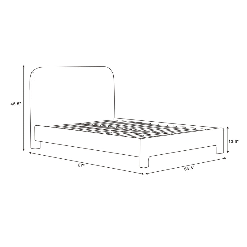 Layton - Rounded Corner Upholstered Bed