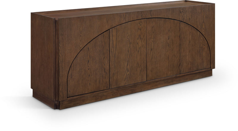 Everson Brown Oak Veneer And Solid Wood Sideboard/Buffet
