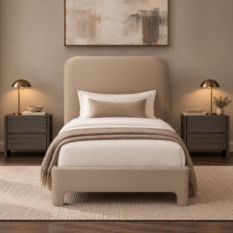 Layton - Rounded Corner Upholstered Bed
