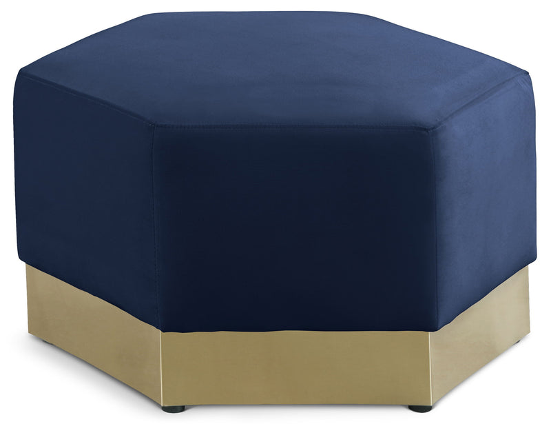 Marquis Velvet Upholstered Ottoman
